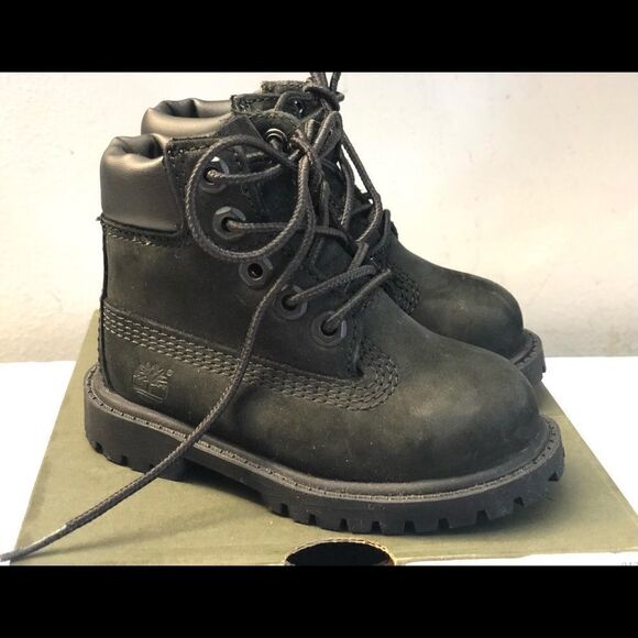 New Timberland Premium 6” 12807 BLK Toddler Boots5 - Picture 5 of 10